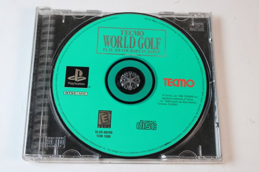 Tecmo World Golf (Sony PlayStation 1, 1996, PS1) No Manual, Tested/Works